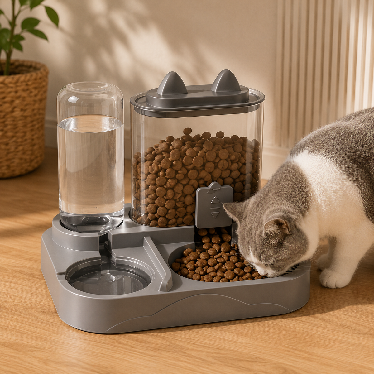 Distributeur de Croquettes et Eau avec Réglage de Portion