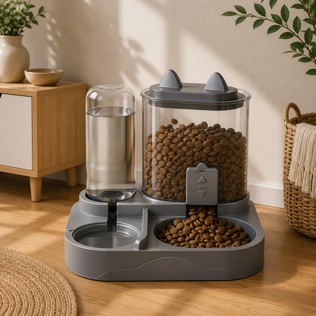 Distributeur de Croquettes et Eau avec Réglage de Portion