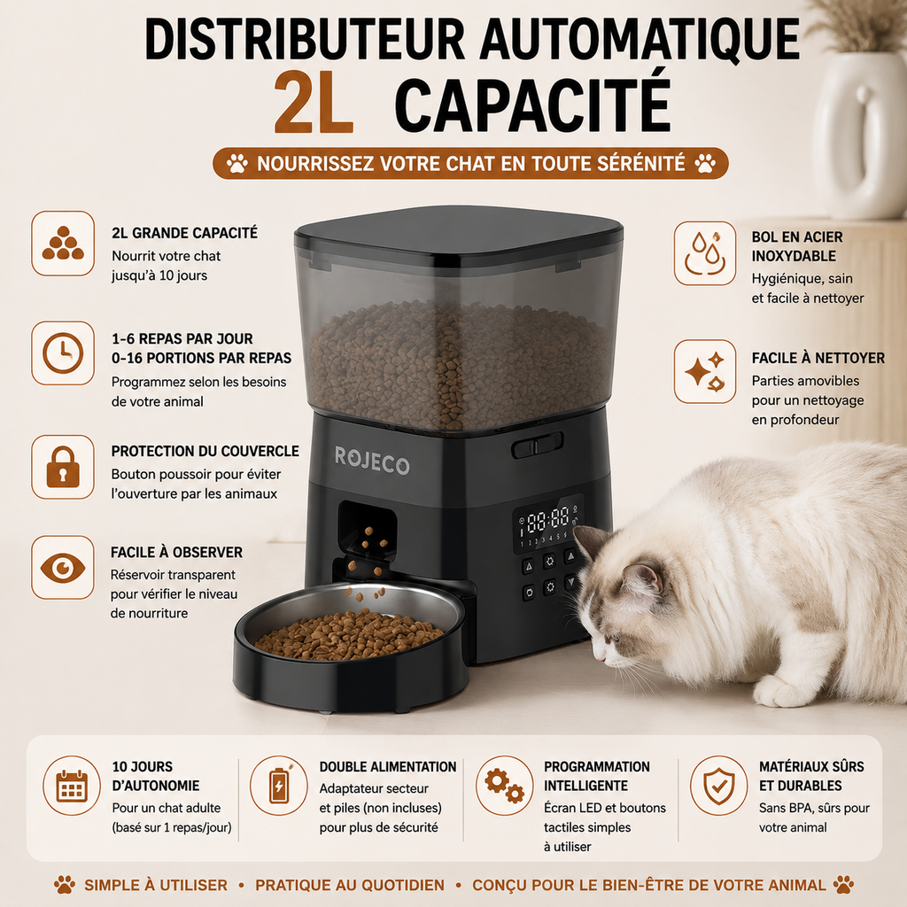 Distributeur de Croquettes Programmable