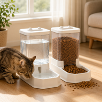 Duo Distributeur de Croquettes et Eau pour Chat