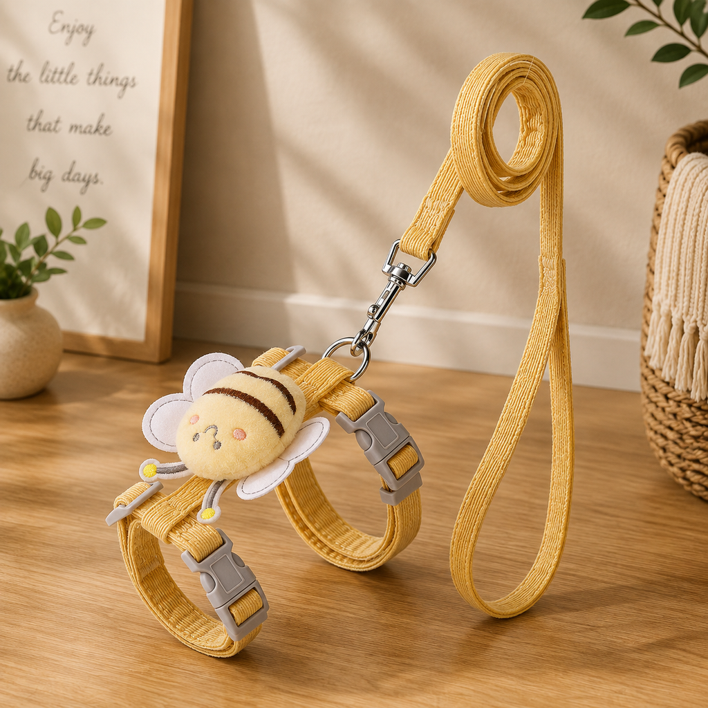Harnais et Laisse pour Chat Motif Abeille
