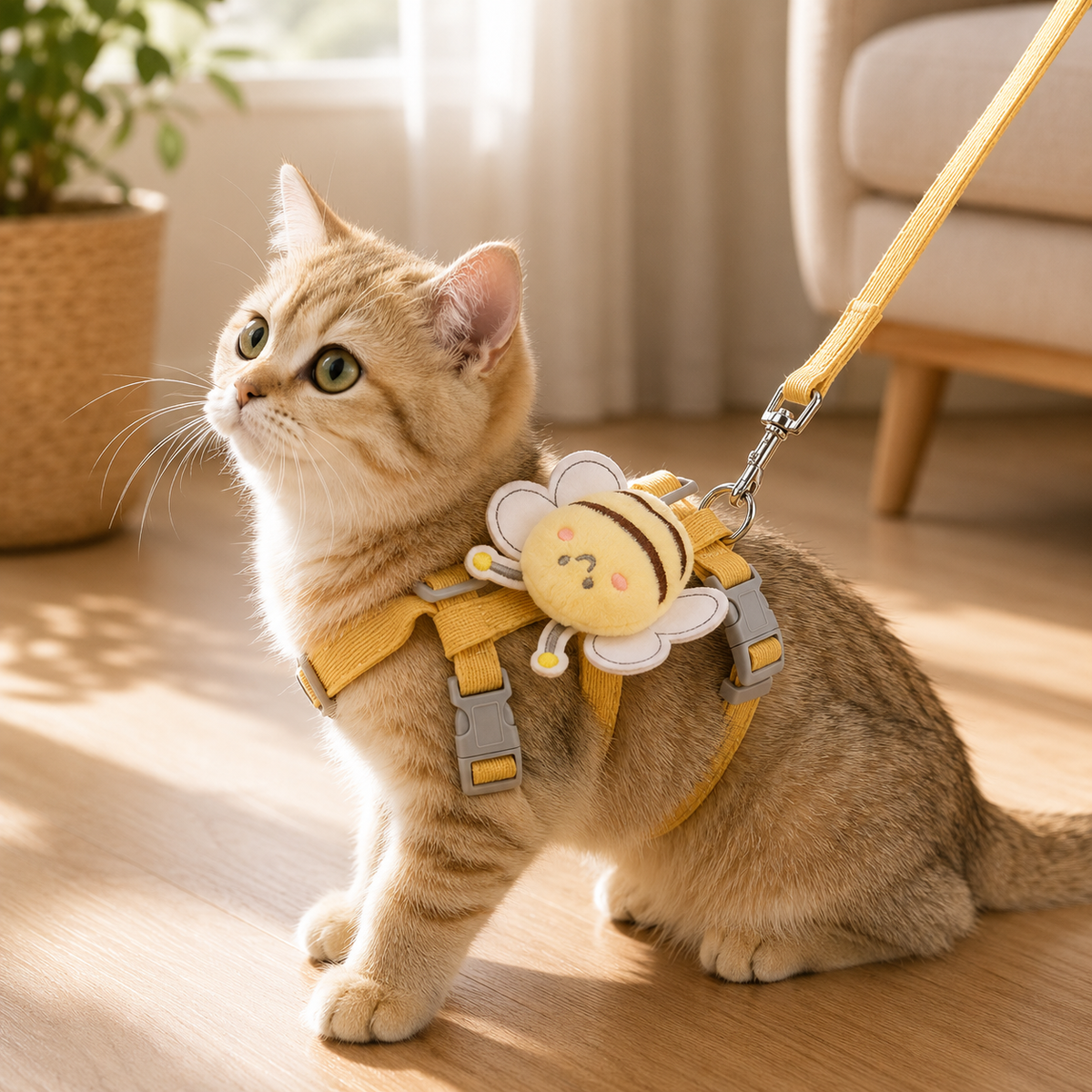 Harnais et Laisse pour Chat Motif Abeille