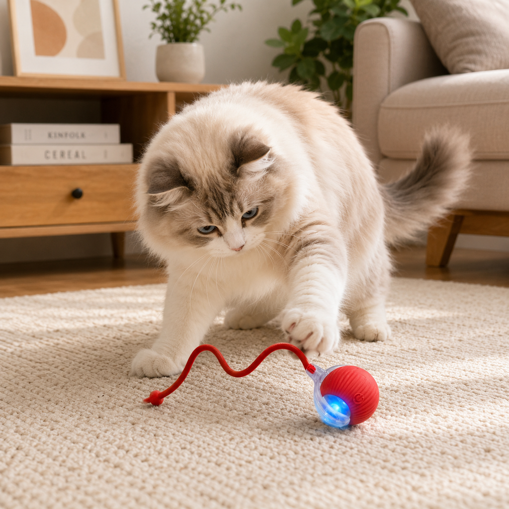 Jouet pour Chat Interactif Balle Automatique à Capteur