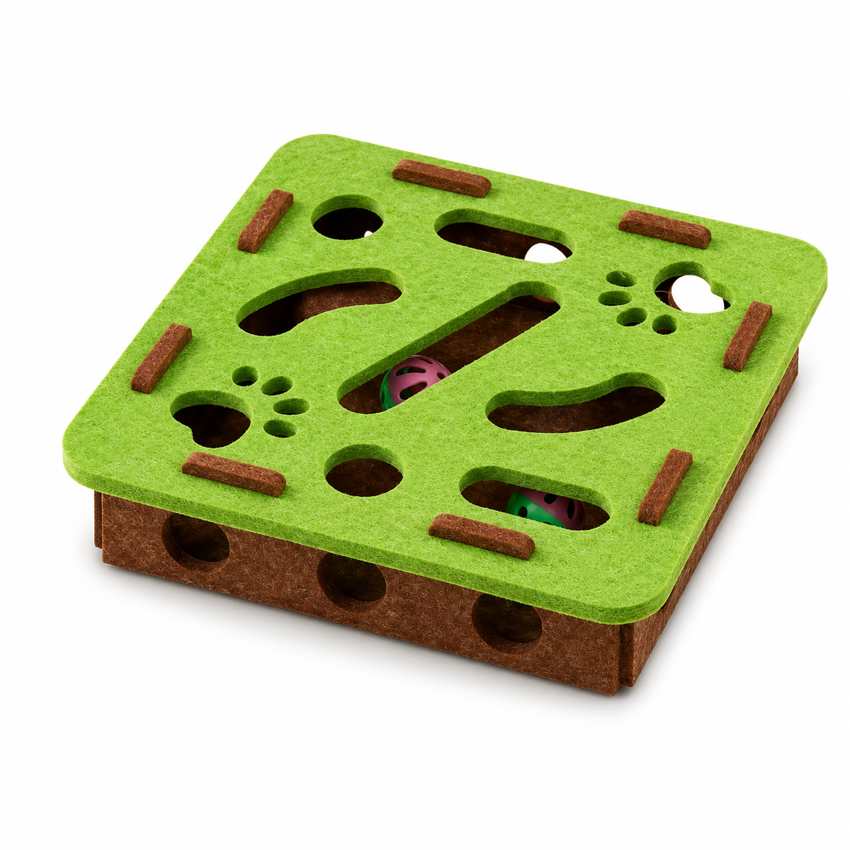 Jouet pour Chat Puzzle Labyrinthe en Feutre avec Grelot