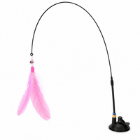 Jouet pour Chat Baguette Plumes Ventouse Mains Libres