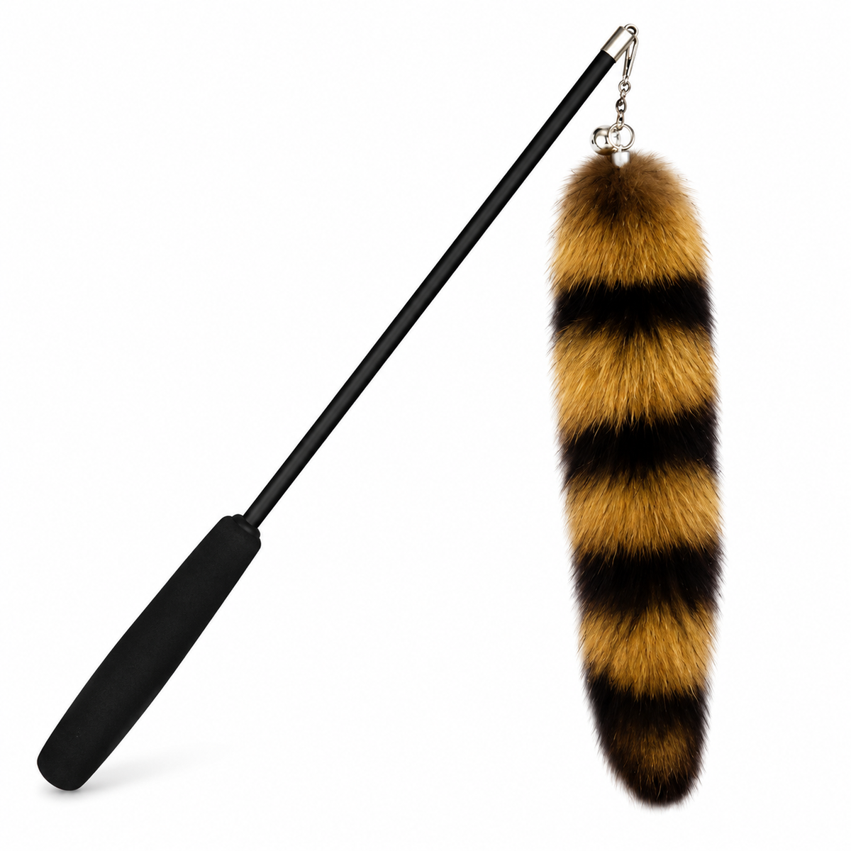 Jouet pour Chat Baguette Plumes Queue de Renard Grelot