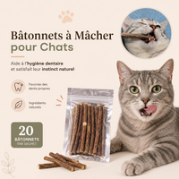 Jouet pour Chat Bâtons Naturels Mâchonnage Nettoyage des Dents