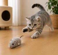 Jouet pour Chat Souris Mécanique à Remonter Interactif
