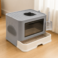 Maison de Litière Chat avec Griffoir Intégré