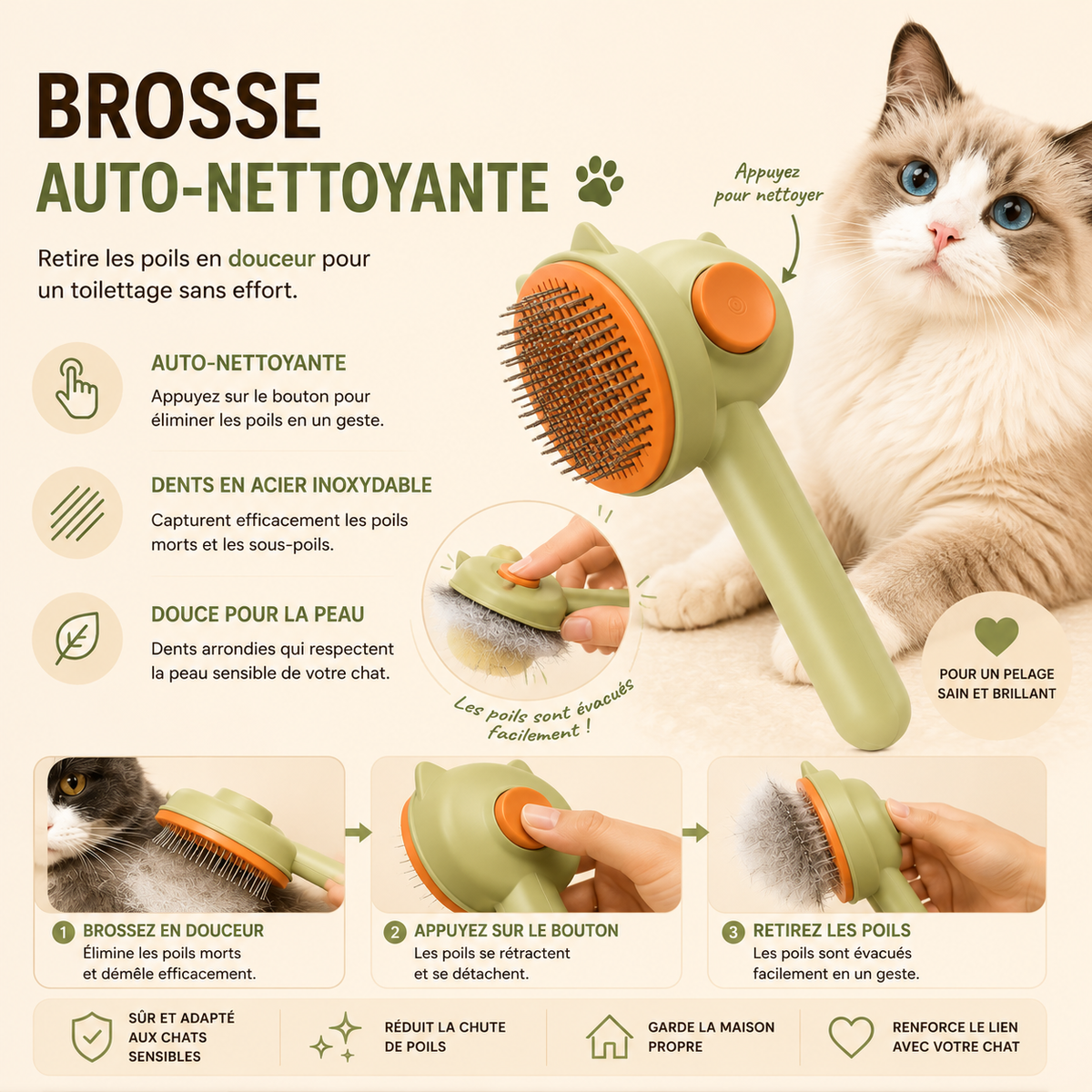 Brosse chat