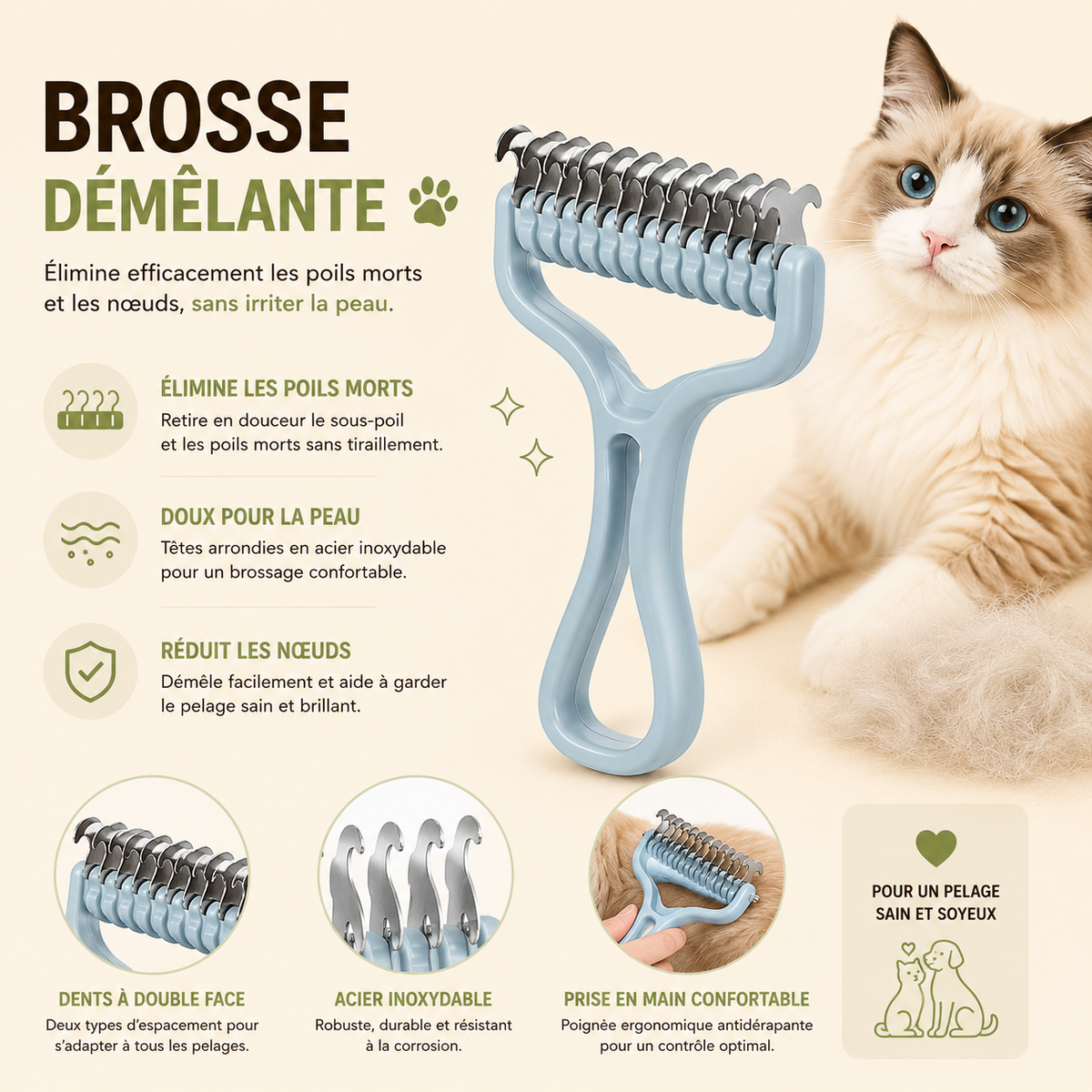 Brosse chat