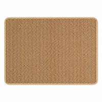 Tapis de Litière Chat Alvéolé Noir Anti-Dispersion