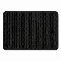 Tapis de Litière Chat Alvéolé Noir Anti-Dispersion