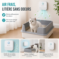 Purificateur d'Air Anti-Odeur pour Litière Chat