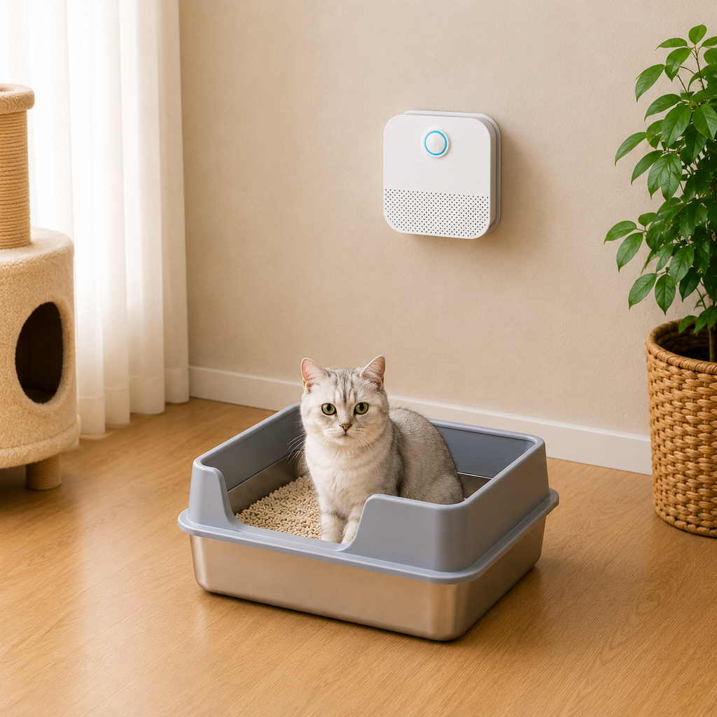 Purificateur d'Air Anti-Odeur pour Litière Chat