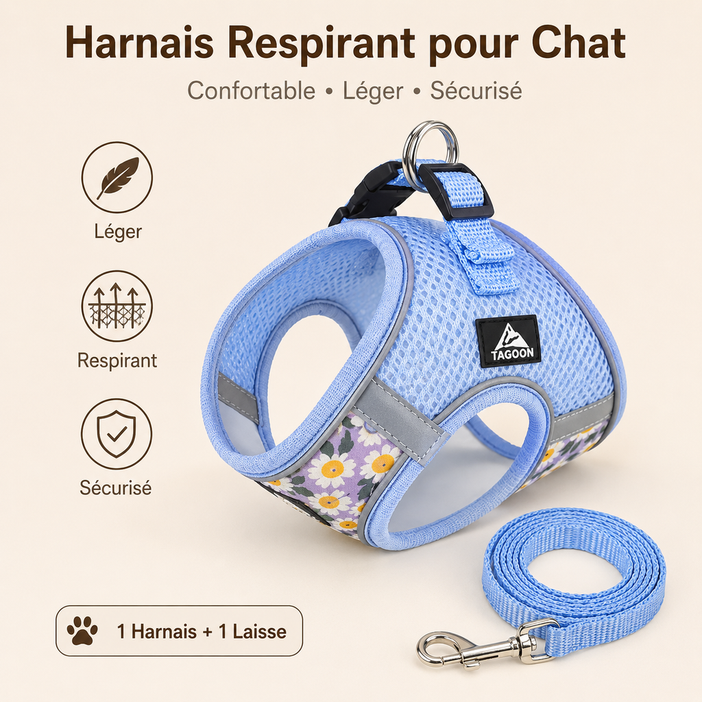 Pet Dog Harness No Pull Breathable Reflective Dog Harness and Leash Set Adjustable Pet Accessories Harness for Kittens Puppies