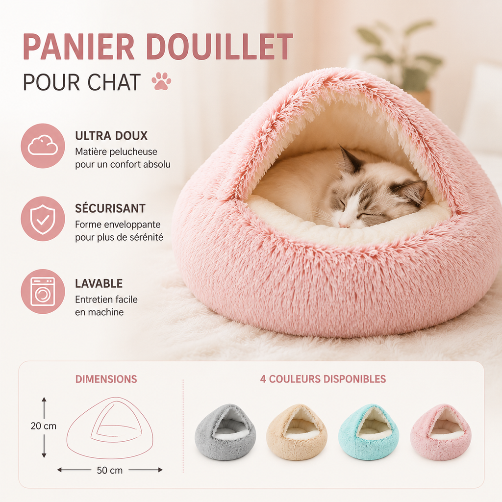 Cat Bed Pet Mattress Warm Soft Plush Pet Bed with Cover Round  Cat Dog  Sleeping Nest Cave for Small Dogs kitten