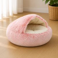 Cat Bed Pet Mattress Warm Soft Plush Pet Bed with Cover Round  Cat Dog  Sleeping Nest Cave for Small Dogs kitten