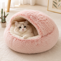 Cat Bed Pet Mattress Warm Soft Plush Pet Bed with Cover Round  Cat Dog  Sleeping Nest Cave for Small Dogs kitten