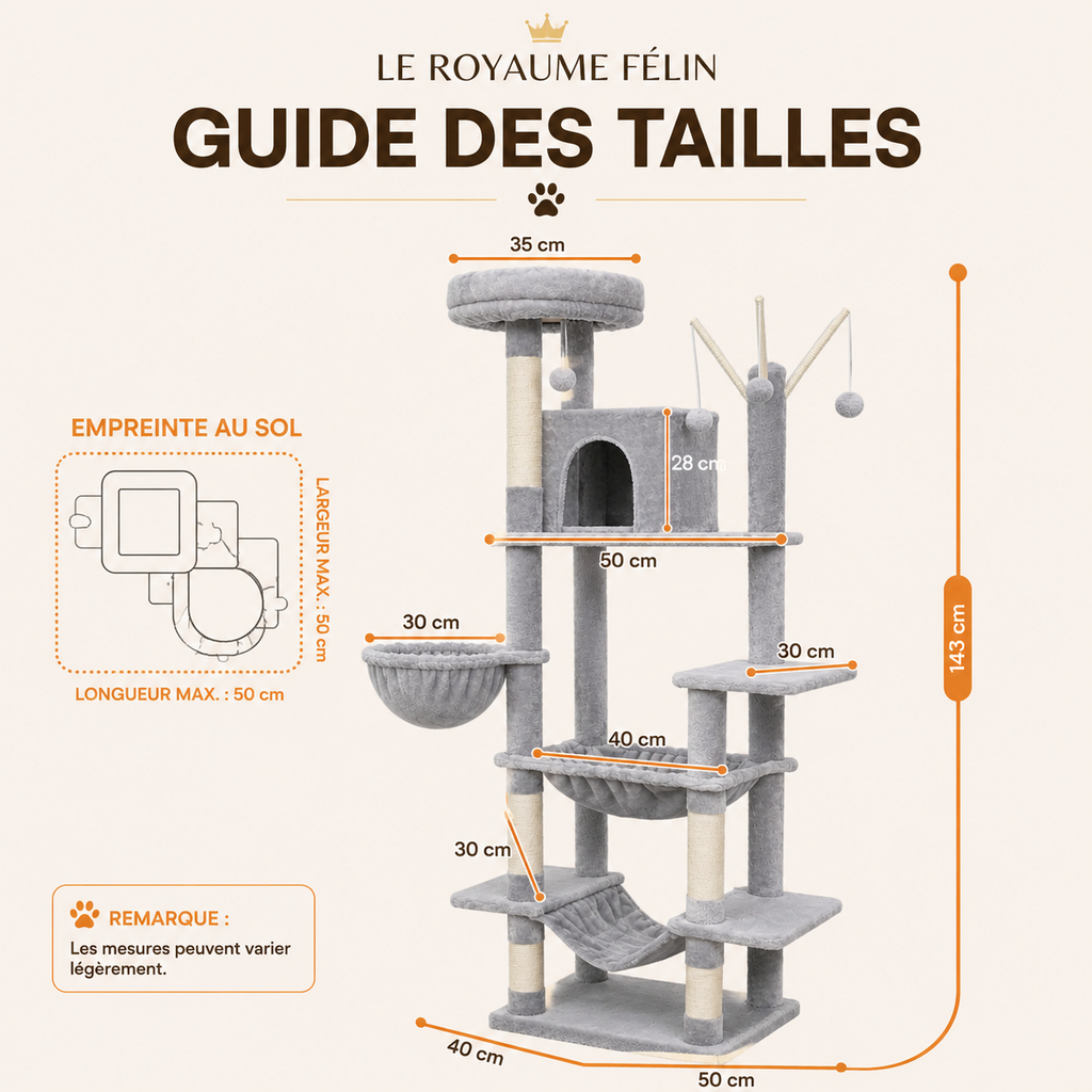 Arbre à Chat XXL avec Niche et Hamac