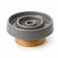 Gamelle Anti Glouton Céramique sur Pied Bois