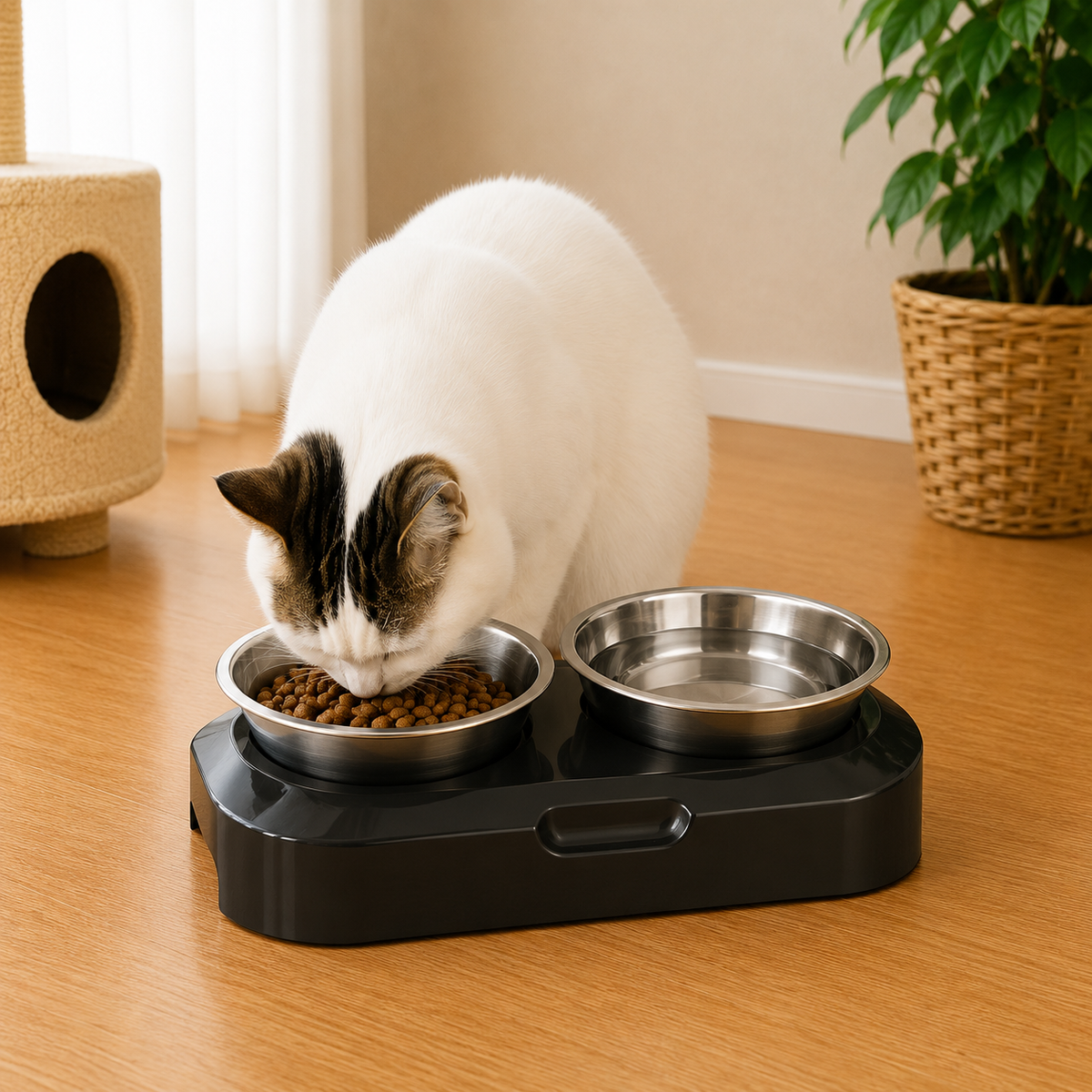 Duo de Gamelles Chat Inox 304