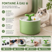 Fontaine à Eau pour Chat Forme Feuille
