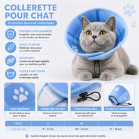 Collerette Chat Souple à Rebord Repliable