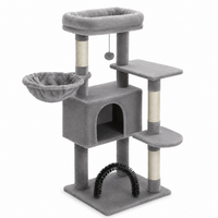 Arbre à Chat Anthracite avec Brosse de Massage