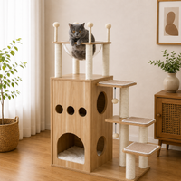 Arbre à Chat Meuble Tour avec Nacelle Transparente