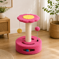 Arbre à Chat Fleur Rose avec Circuit à Balle