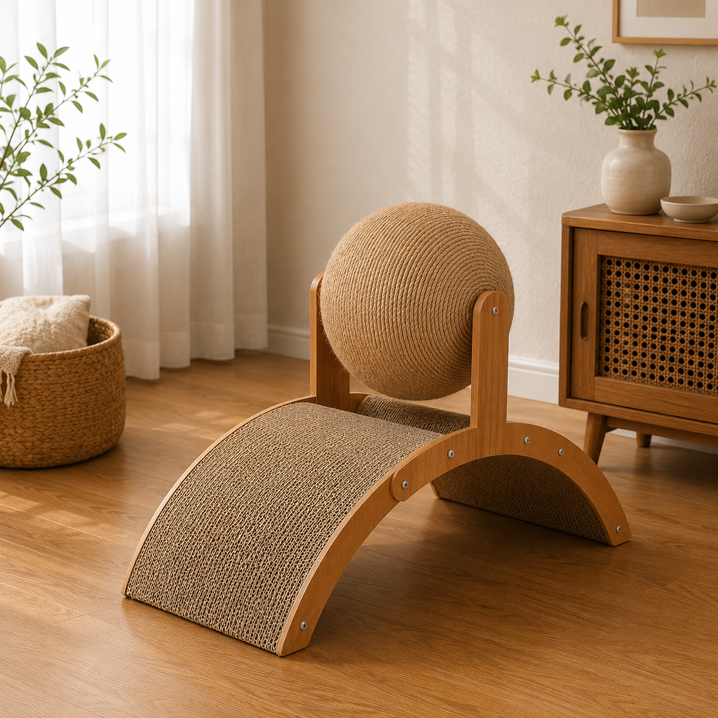 Griffoir Chat Pont avec Boule en Sisal