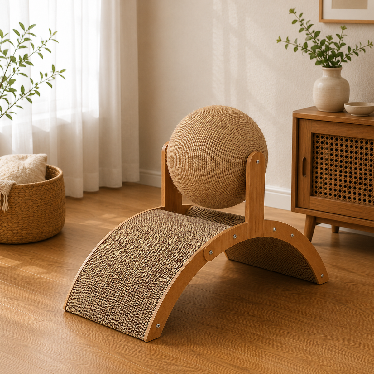 Griffoir Chat Pont avec Boule en Sisal