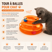 Jouet Chat Tour à Balles 3 Niveaux