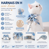 Harnais Chat Fleuri à Détachement Sécurisé