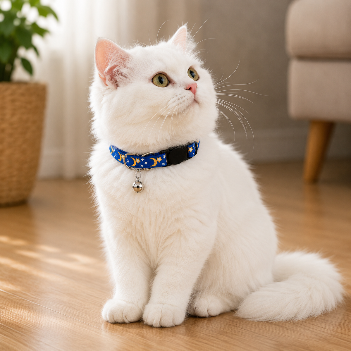 Collier Chat à Grelot Motif Empreintes
