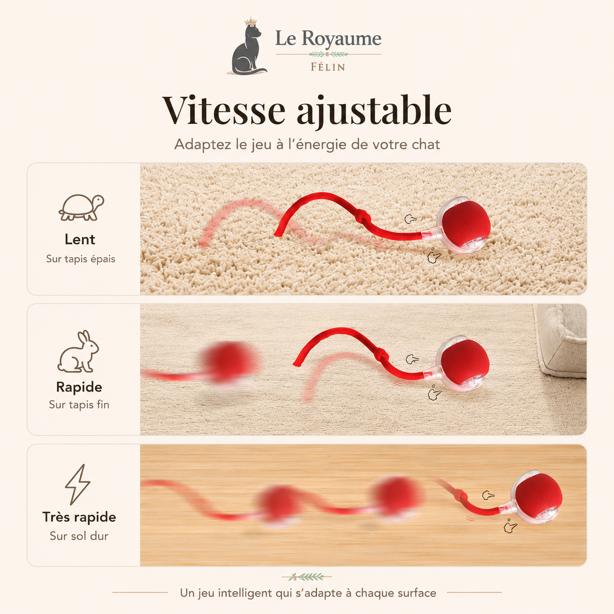 Jouet pour Chat Interactif Balle Automatique à Capteur