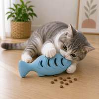 Jouet pour Chat Distributeur Herbe à Chat Forme Poisson
