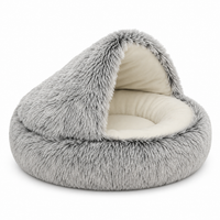 Cat Bed Pet Mattress Warm Soft Plush Pet Bed with Cover Round  Cat Dog  Sleeping Nest Cave for Small Dogs kitten