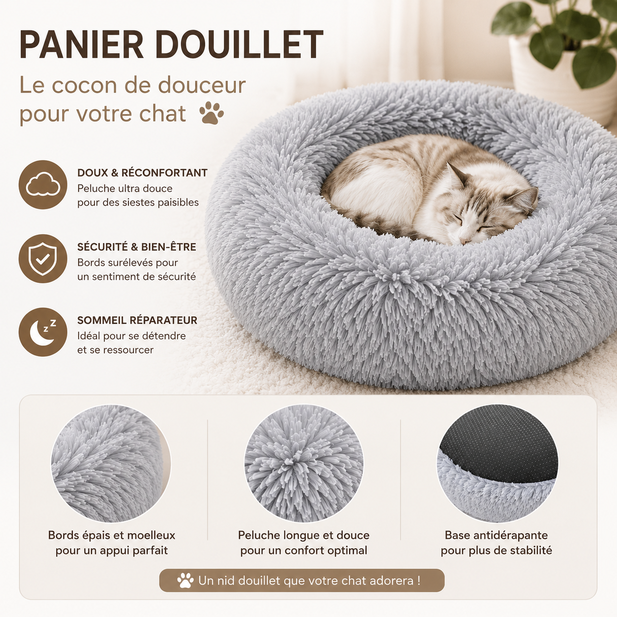 Panier Chat Rond