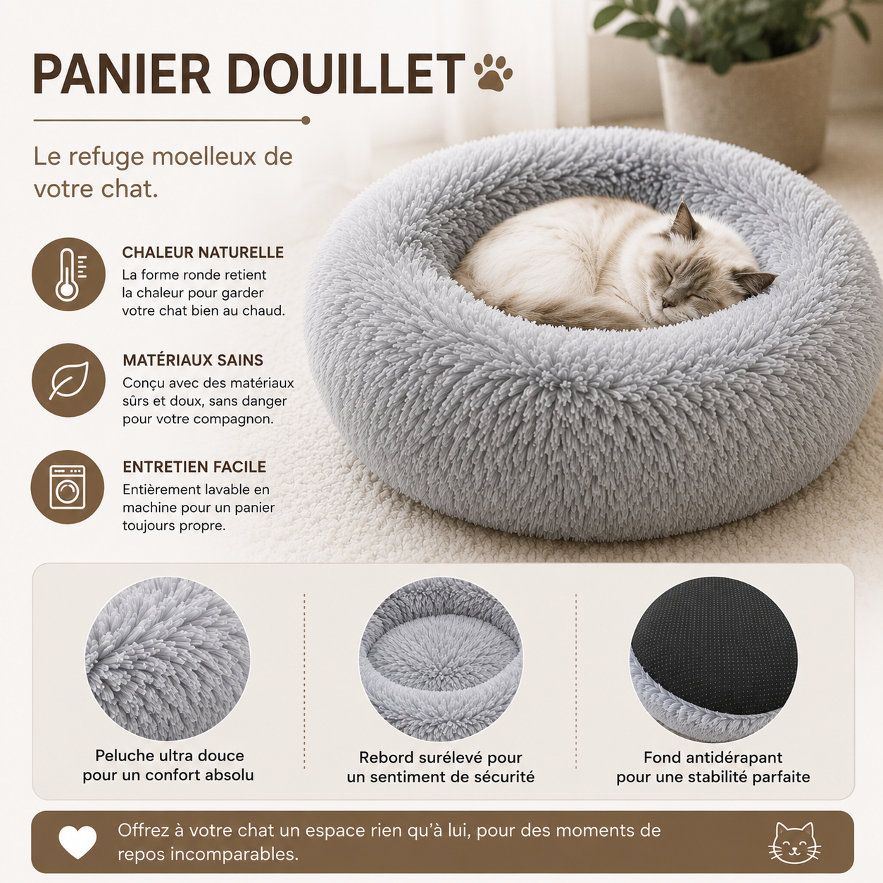 Panier Chat Rond