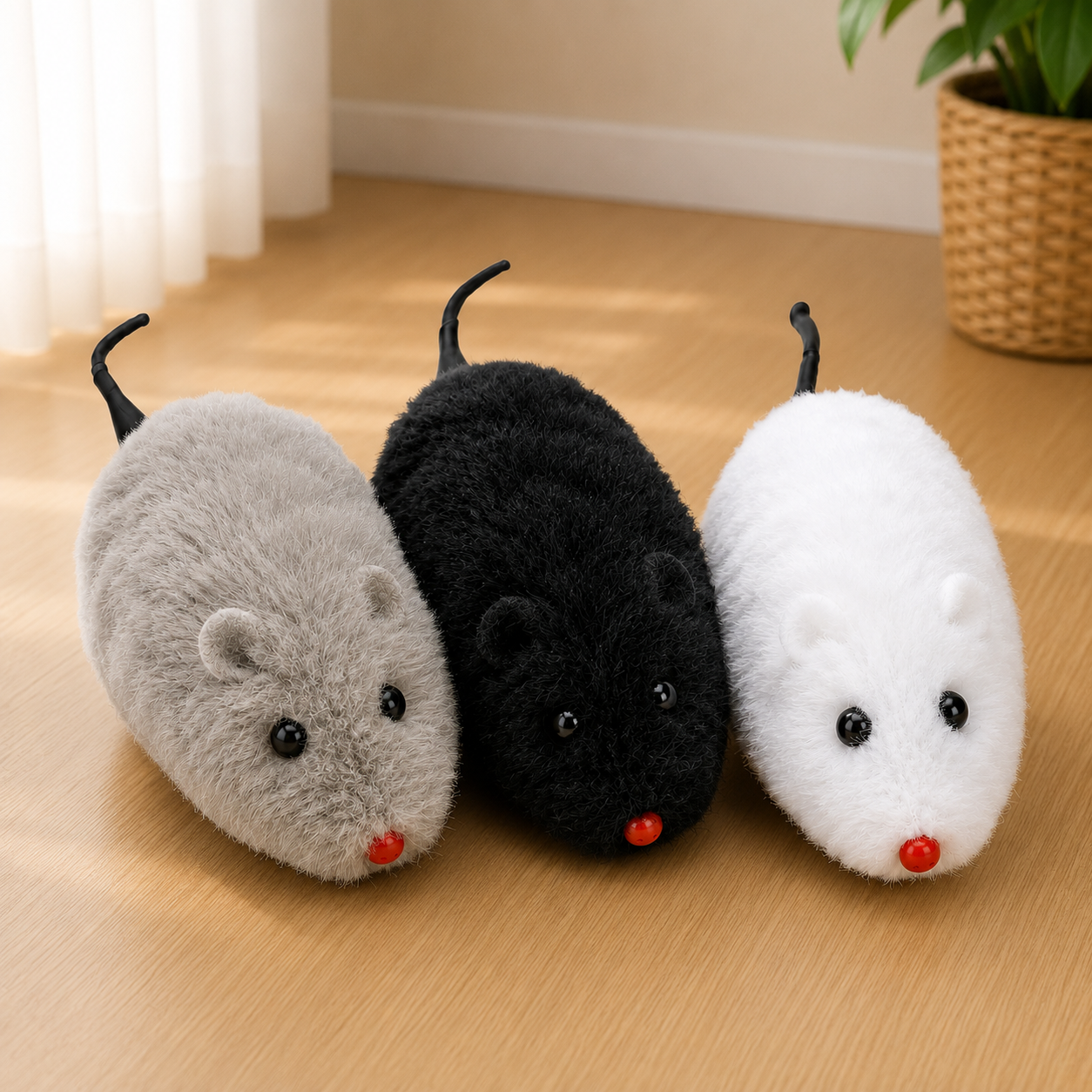 Jouet pour Chat Souris Mécanique à Remonter Interactif