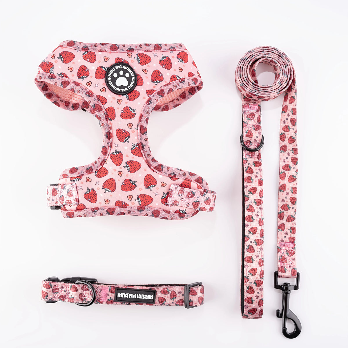 Breathable Adjustable Knit Fabric Dog Harness and Leash Set-All-Season Chest Vest with Press Buckle-for Small,Medium,Large Breed