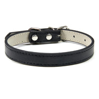 Soft Leather Solid Dog Collar Adjustable Puppy Neck Strap Safe Collars for Small Medium Big Dog Kitten Necklace Cat Accessories
