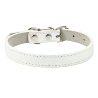 Soft Leather Solid Dog Collar Adjustable Puppy Neck Strap Safe Collars for Small Medium Big Dog Kitten Necklace Cat Accessories