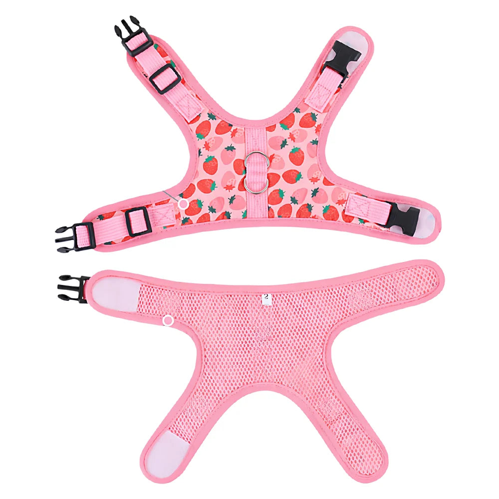 Summer Escape-Proof Cat Harness - 3D Mesh Breathable Vest with Reflective Stripes & Quick-Snap Leash Set