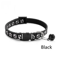 Pet Collar With Bell Cartoon Footprint Colorful Dog Puppy Cat Accessories Kitten Collar Adjustable Safety Bell Ring Necklace Pet