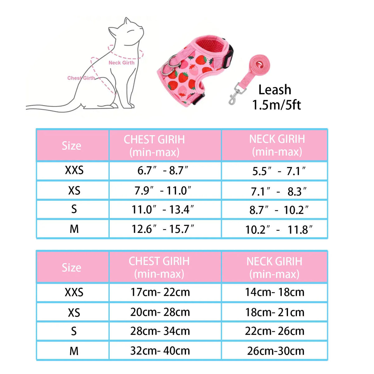 Summer Escape-Proof Cat Harness - 3D Mesh Breathable Vest with Reflective Stripes & Quick-Snap Leash Set