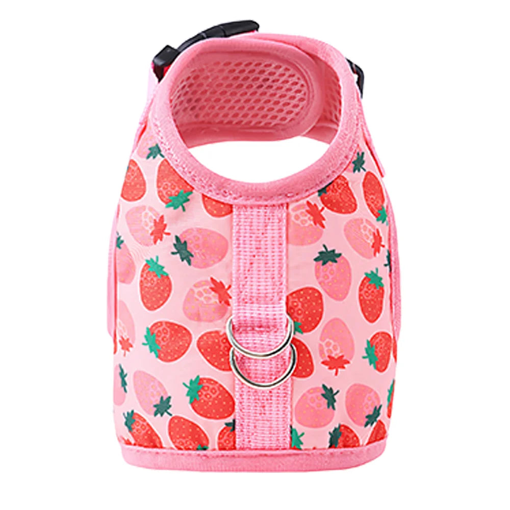 Summer Escape-Proof Cat Harness - 3D Mesh Breathable Vest with Reflective Stripes & Quick-Snap Leash Set